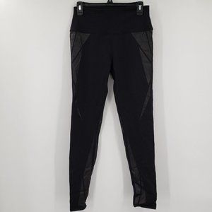 ALO Yoga Black Mesh Panel Leggings